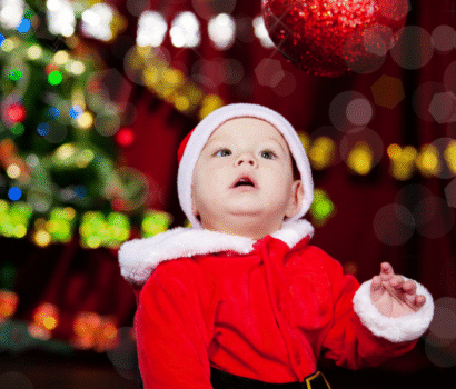 Baby watching lights